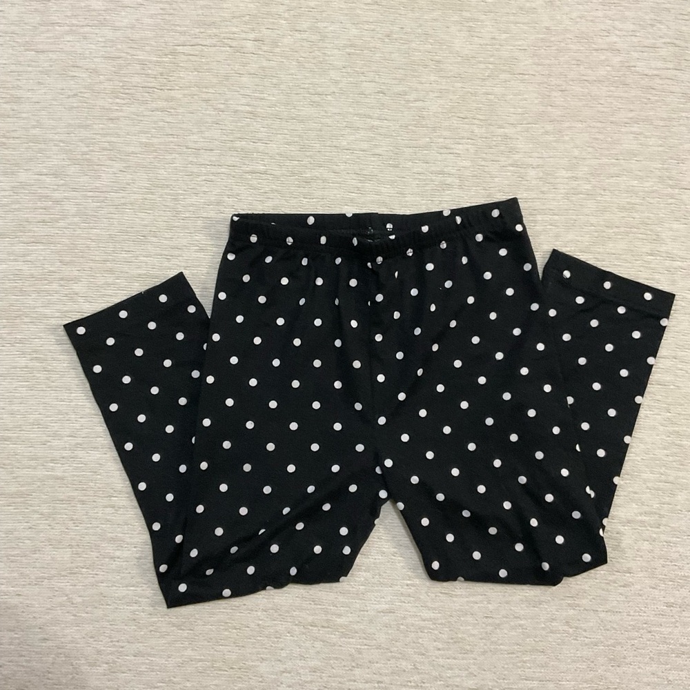 Kids Black and White Polka Dot leggings